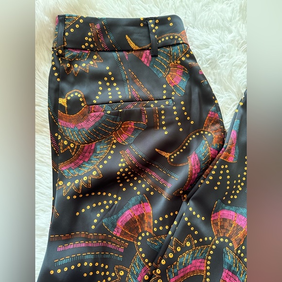 House of Harlow 1960 Black Wide Leg Pants with Pink and Gold Accents - Picture 7 of 8